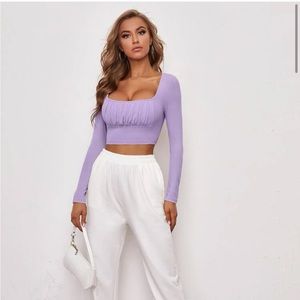 Long sleeve crop top